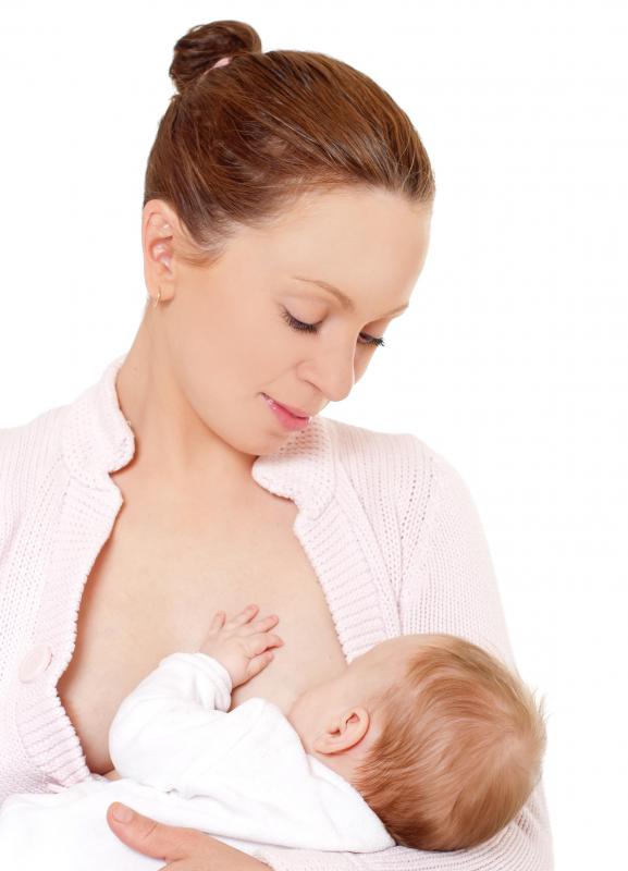 Breastfeeding a baby saves money on groceries.