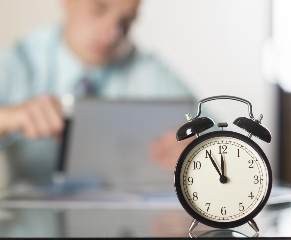 Some people rely on clocks to help them with time management.