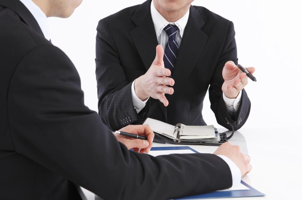 People negotiate the terms of a contract.
