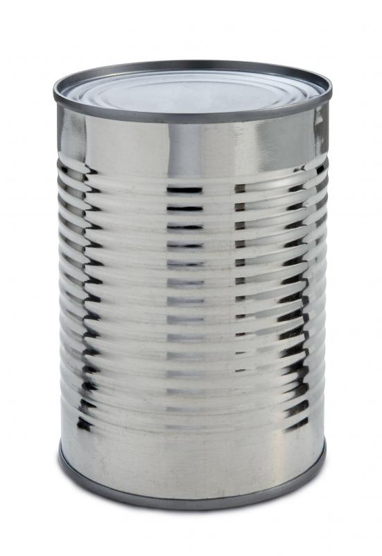 Food banks with canned goods is one source of charitable aid.
