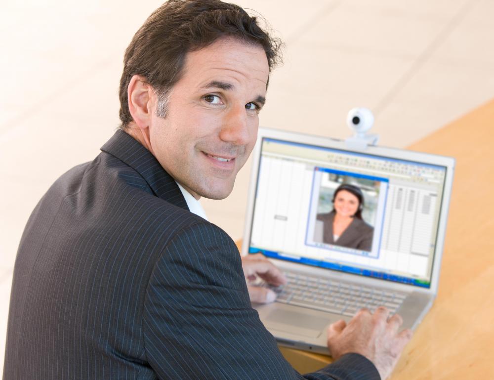 Webcams may be used to set up video teleconferencing.