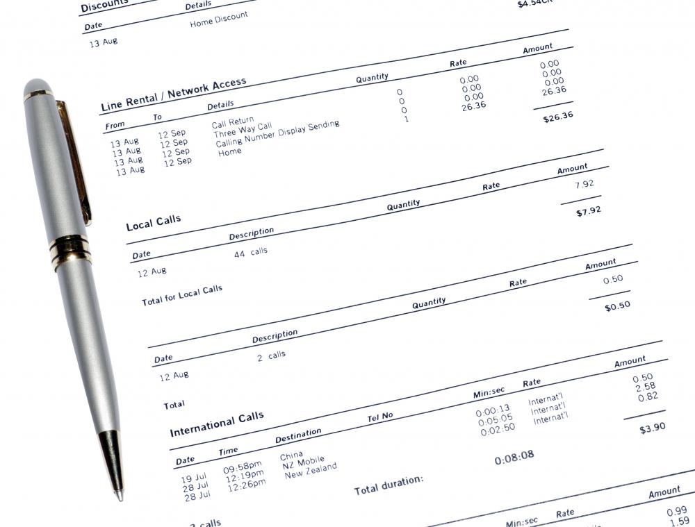 Telephone bills are generally computed on a postpaid basis because of additional charges for long distance and international calls.