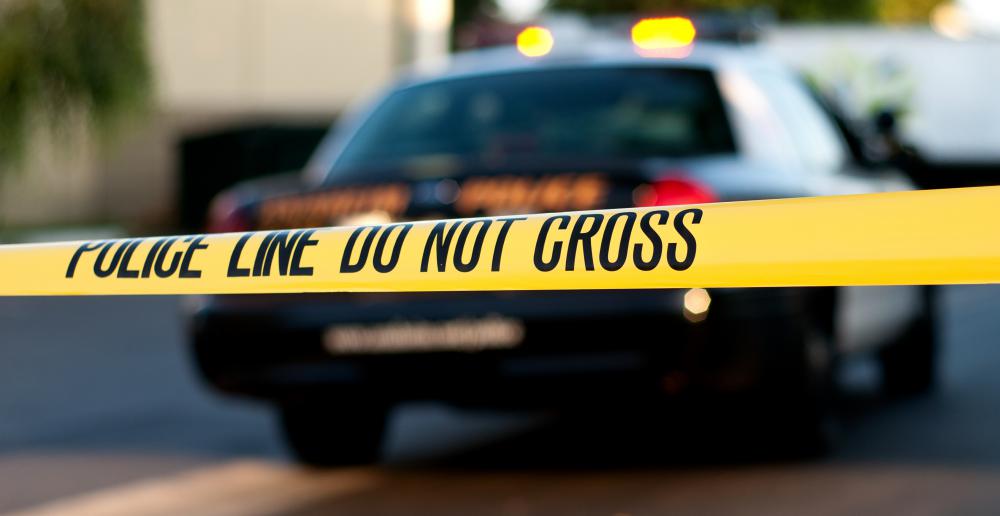 Some police officers are in charge of working accident scenes.