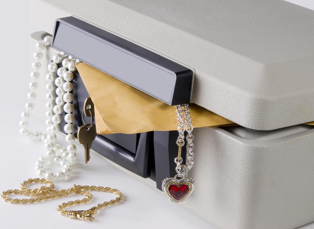 Documents for a secret bank account may be stored in a safety deposit box.