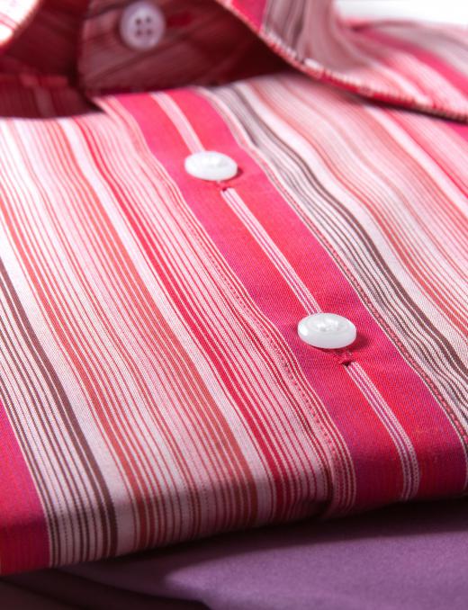 On casual Fridays, many men wear button-down shirts without ties.