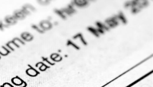 A payment due date is cited in the text of bills of exchange.