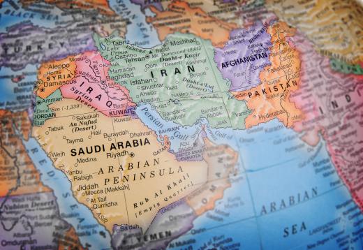A great deal of crude oil comes from the Middle East.