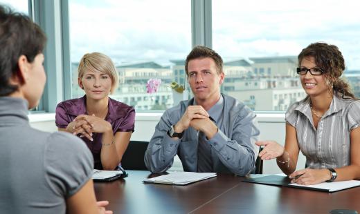 Larger companies conduct panel interviews with multiple members.