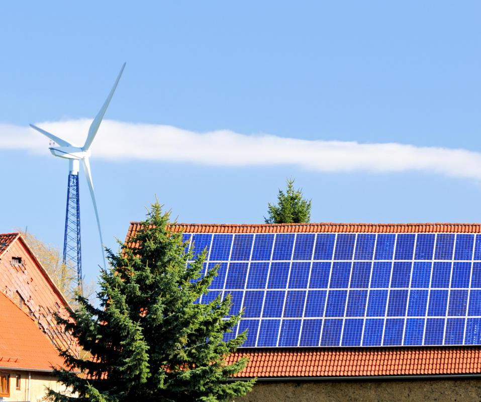 Solar panels are one popular green energy investment.