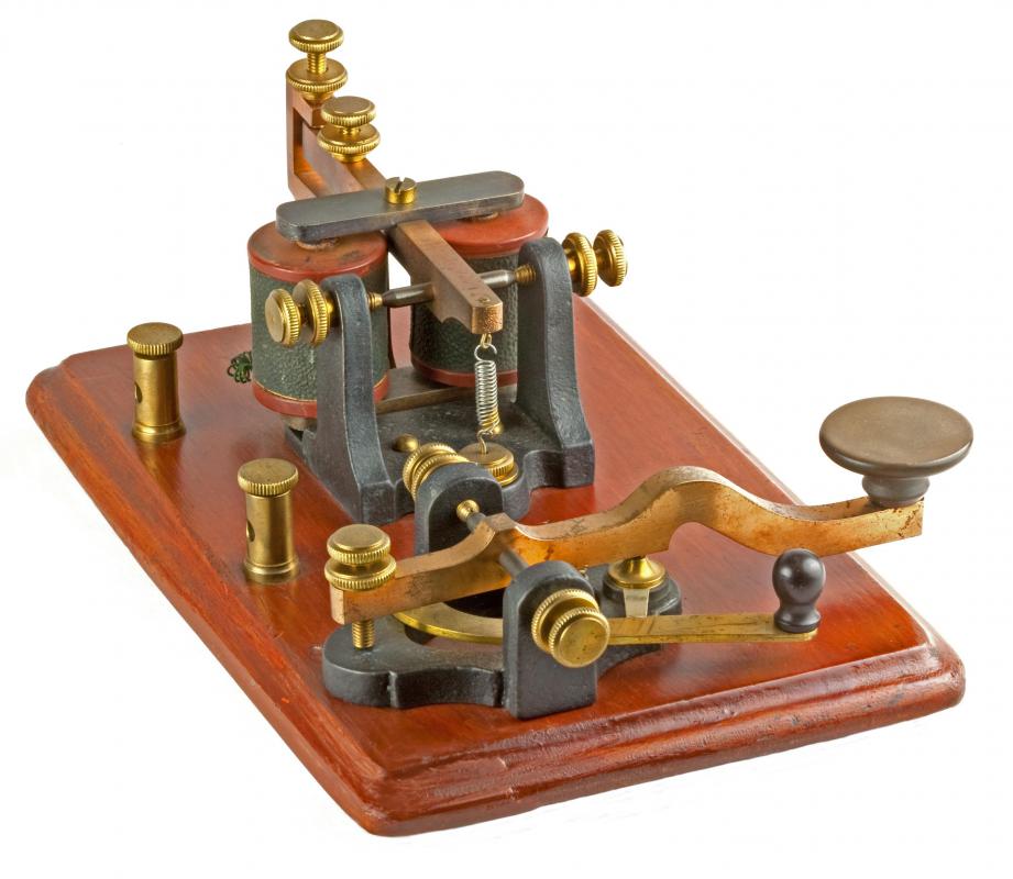 A telegraph, which was once used to transmit stock information.