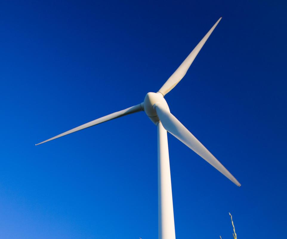 Green finance can be used to fund the development of alternative energy sources, like wind turbines.