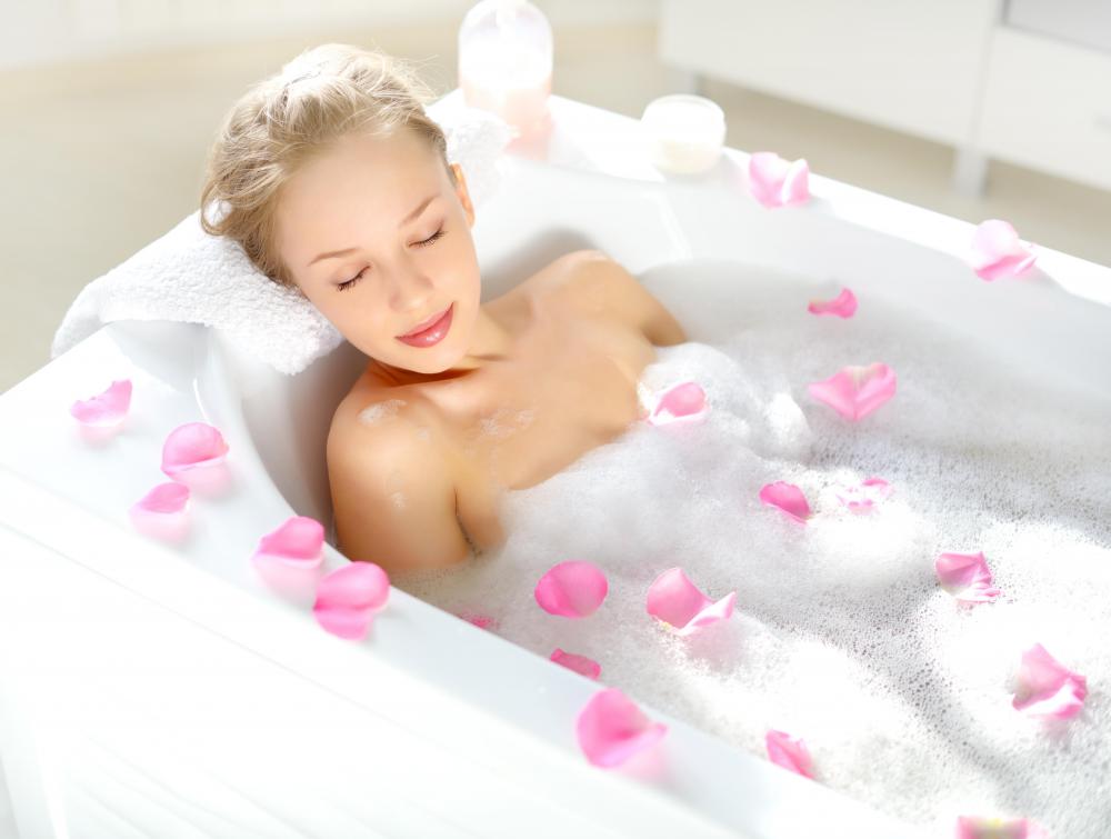 Bath products are often advertised with comfort as the theme.