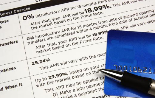 The interest rate charged on a credit card is expressed as an annual percentage rate.