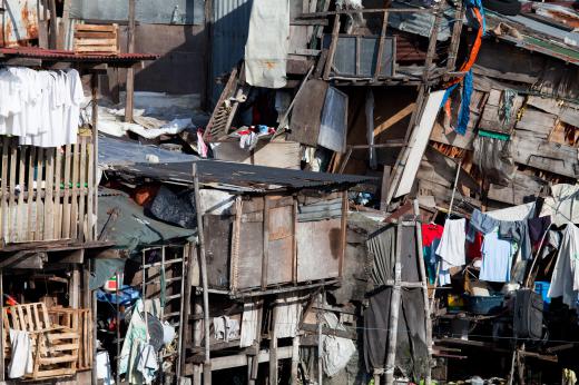 Makeshift housing in Phillipines.