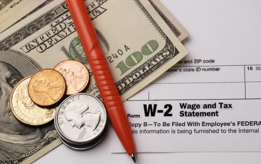 A W-2 form indicates the amount of money that an employee earned and the dollar amount of taxes withheld.