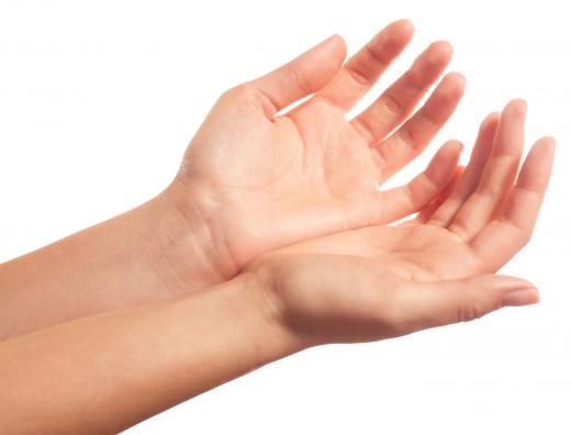 A person showing his hands with the palms facing toward himself is displaying an offer to buy.