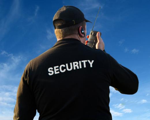 Banks may employ security guards.