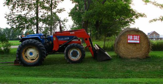 Areas with a concentration of farms are likely to have the most tractors for sale.