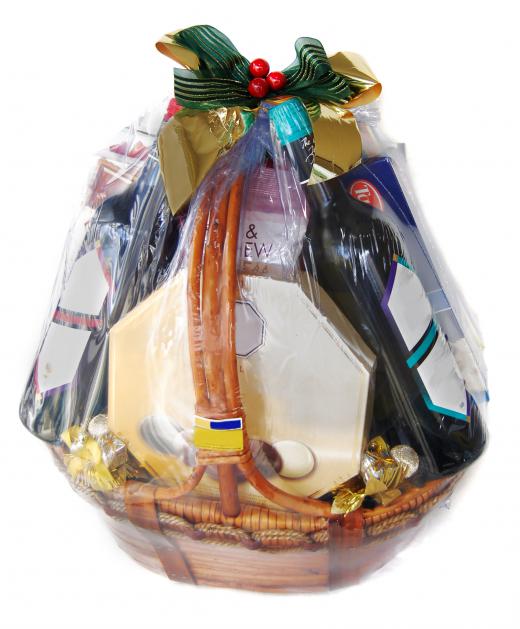 Gift baskets are often included in auctions.